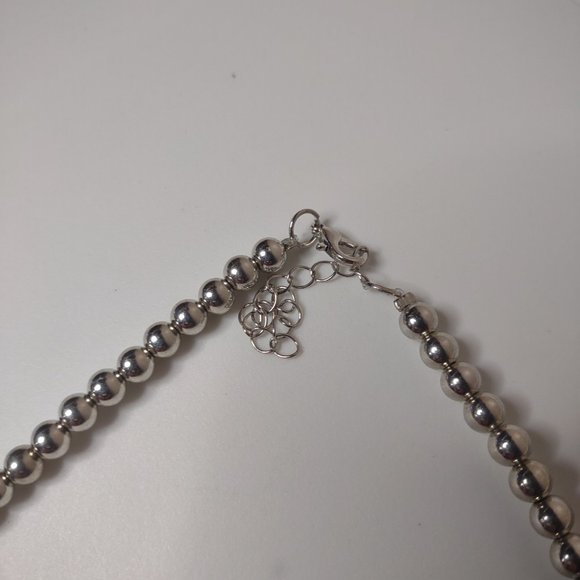 Plastic And Stone Bead Necklace Adjustable 17.5 To 20 Inches - Picture 9 of 11